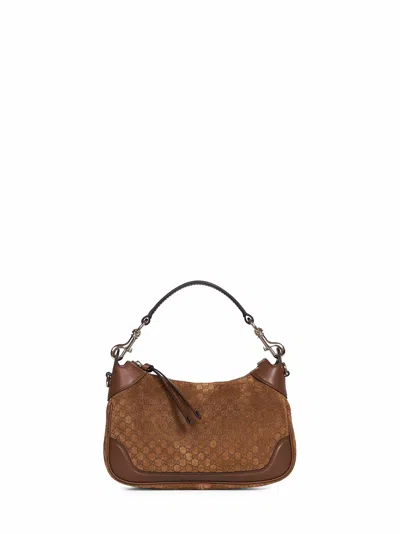 Gucci Brown  B Small Handbag In Black