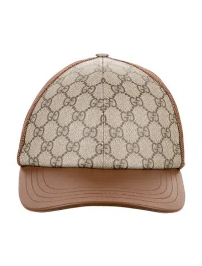 Pre-owned Gucci Brown  Baseball Hat. Designer Size M W/tags