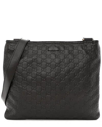 Gucci Brown Ssima Leather Crossbody (authentic Pre-loved)