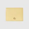 Gucci Brown Interior Gg Marmont Small Wallet In Yellow