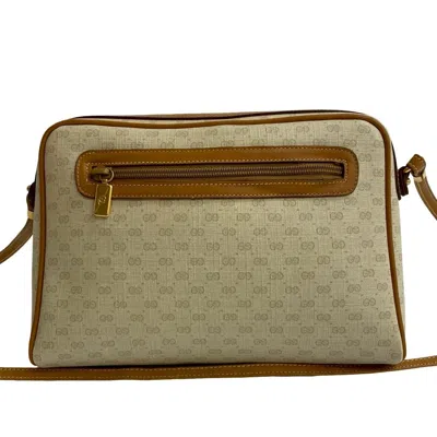 Pre-owned Gucci Brown Ivory Leather Pvc Pochette Shoulder Bag ()