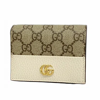 Pre-owned Gucci Brown Ivory Leather Wallet (bi-fold) ()