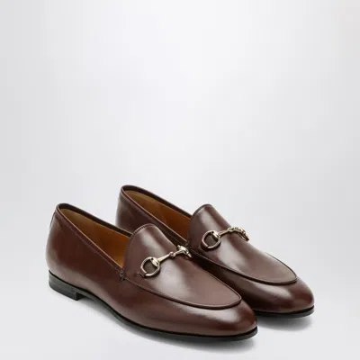 Gucci Brown Jordaan Loafer In Leather Women