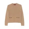 Gucci Horsebit Wool Cashmere Sweater In Brown