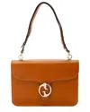 Gucci Brown Leather 1973 Flap Medium Shoulder Bag (authentic Pre-loved)