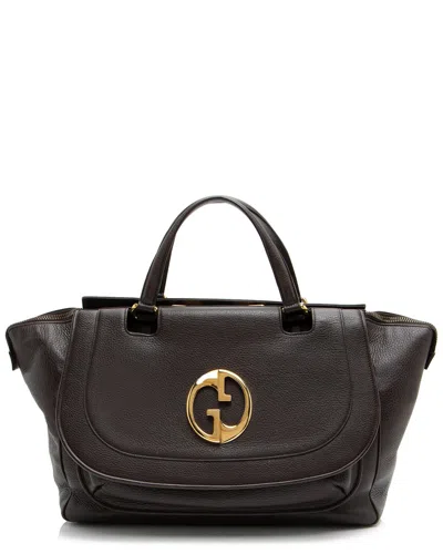 Gucci Brown Leather 1973 Medium Tote (authentic Pre-loved)