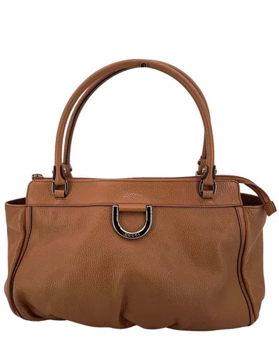 Gucci Brown Leather Abbey Tote (authentic Pre-loved)