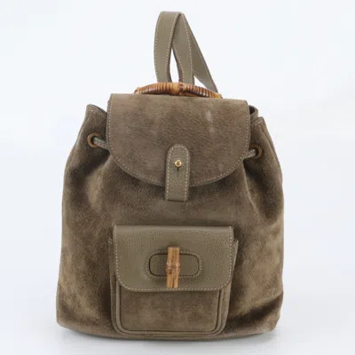 Pre-owned Gucci Brown Leather Backpack ()