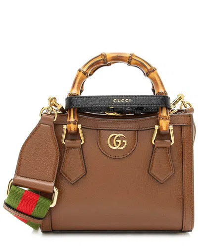 Gucci Brown Leather Bamboo Diana Mini Tote (authentic Pre-loved)