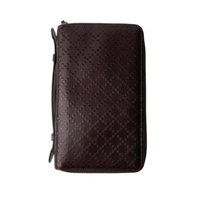 Pre-owned Gucci Brown Leather Card Wallet ()