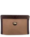 Gucci Brown Leather Clutch Bag (authentic Pre-loved) In Brown