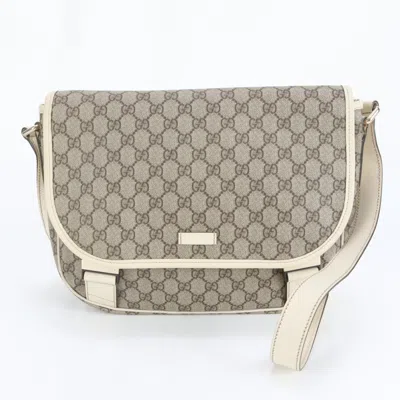 Pre-owned Gucci Brown Leather Coated Canvas Shoulder Bag ()