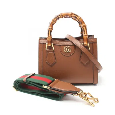 Pre-owned Gucci Brown Leather Handbag Tote Bag ()