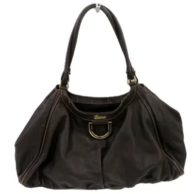 Pre-owned Gucci Brown Leather Handbag Tote Bag ()