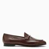 GUCCI GUCCI BROWN LEATHER JORDAAN LOAFER WOMEN