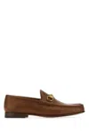 Gucci Brown Leather Loafers In Brown