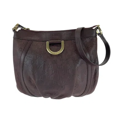 Pre-owned Gucci Brown Leather Pochette Shoulder Bag ()