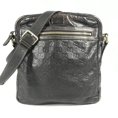 Pre-owned Gucci Brown Leather Pochette Shoulder Bag ()