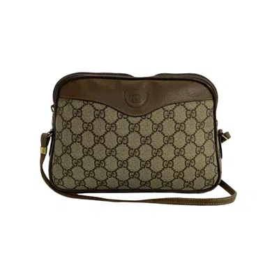 Pre-owned Gucci Brown Leather Pvc Pochette Shoulder Bag ()