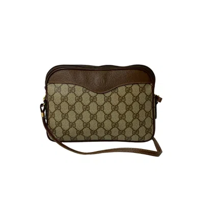 Pre-owned Gucci Brown Leather Pvc Pochette Shoulder Bag ()