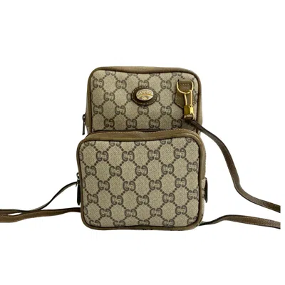 Pre-owned Gucci Brown Leather Pvc Pochette Shoulder Bag ()