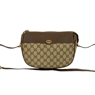 Pre-owned Gucci Brown Leather Pvc Pochette Shoulder Bag ()