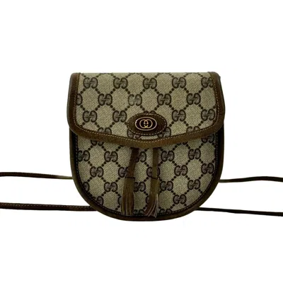Pre-owned Gucci Brown Leather Pvc Pochette Shoulder Bag ()