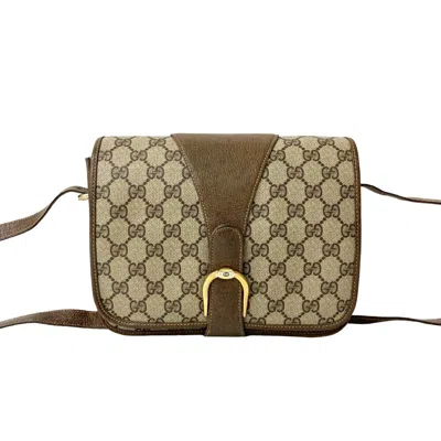 Pre-owned Gucci Brown Leather Pvc Pochette Shoulder Bag ()