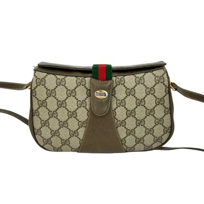 Pre-owned Gucci Brown Leather Pvc Shoulder Bag ()
