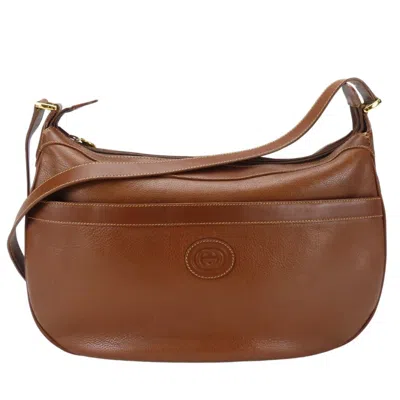 Pre-owned Gucci Brown Leather Shoulder Bag ()