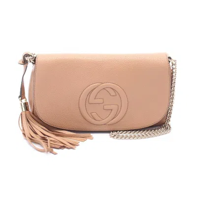 Pre-owned Gucci Brown Leather Shoulder Bag ()