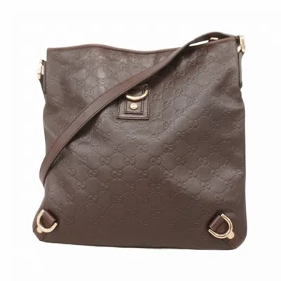 Pre-owned Gucci Brown Leather Shoulder Bag ()