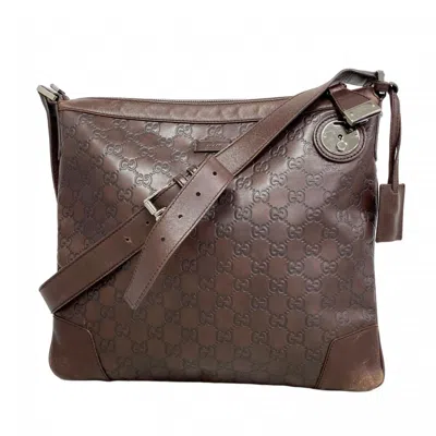 Pre-owned Gucci Brown Leather Shoulder Bag ()