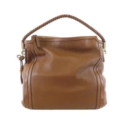 Pre-owned Gucci Brown Leather Shoulder Bag ()