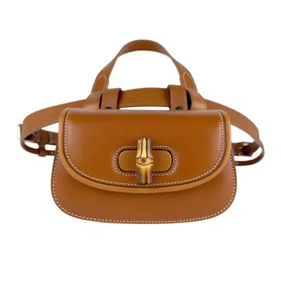 Pre-owned Gucci Brown Leather Shoulder Bag ()
