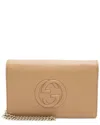 Gucci Brown Leather Soho Wallet On Chain (authentic Pre-loved)