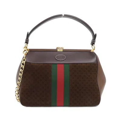 Pre-owned Gucci Brown Leather Suede Shoulder Bag ()