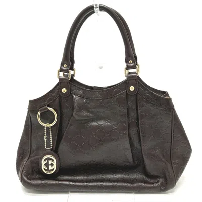 Pre-owned Gucci Brown Leather Tote Bag ()