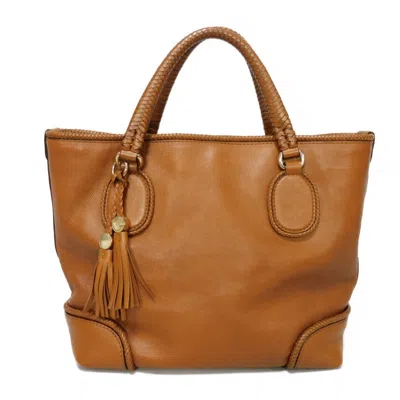 Pre-owned Gucci Brown Leather Tote Bag ()