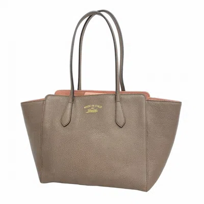Pre-owned Gucci Brown Leather Tote Bag ()