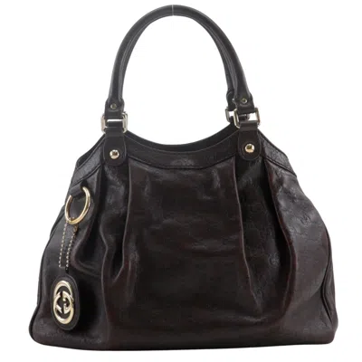 Pre-owned Gucci Brown Leather Tote Bag ()