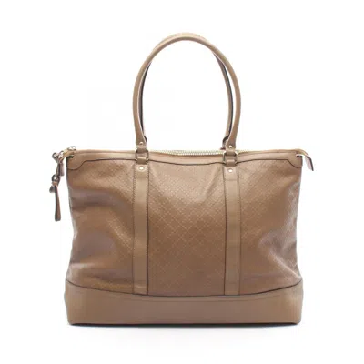 Pre-owned Gucci Brown Leather Tote Bag ()