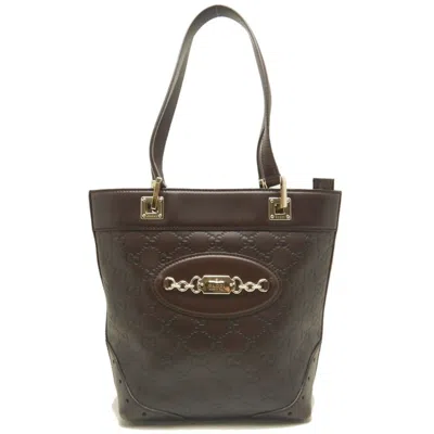 Pre-owned Gucci Brown Leather Tote Bag ()