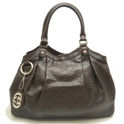 Pre-owned Gucci Brown Leather Tote Bag ()