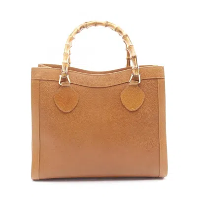 Pre-owned Gucci Brown Leather Tote Bag ()