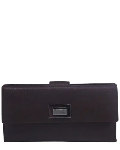 Gucci Brown Leather Turnlock Bifold Wallet (authentic Pre-loved) In Burgundy