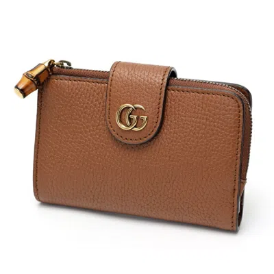 Pre-owned Gucci Brown Leather Wallet (bi-fold) ()
