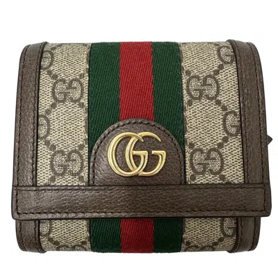 Pre-owned Gucci Brown Leather Wallet (bi-fold) ()
