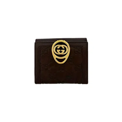 Pre-owned Gucci Brown Leather Wallet (bi-fold) ()
