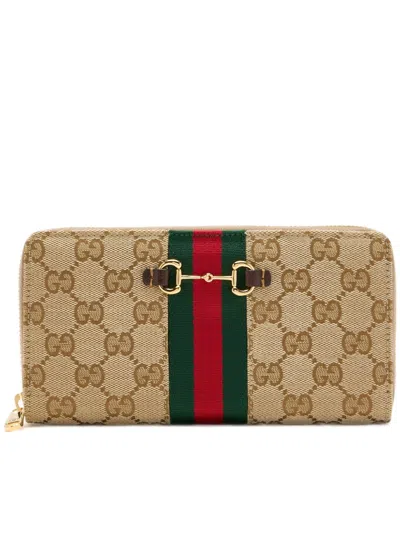Gucci Brown Leather Wwl Continental Wallet